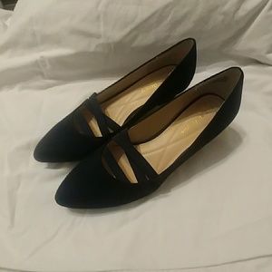 Andrew Geller Strappy Navy Heels 8M